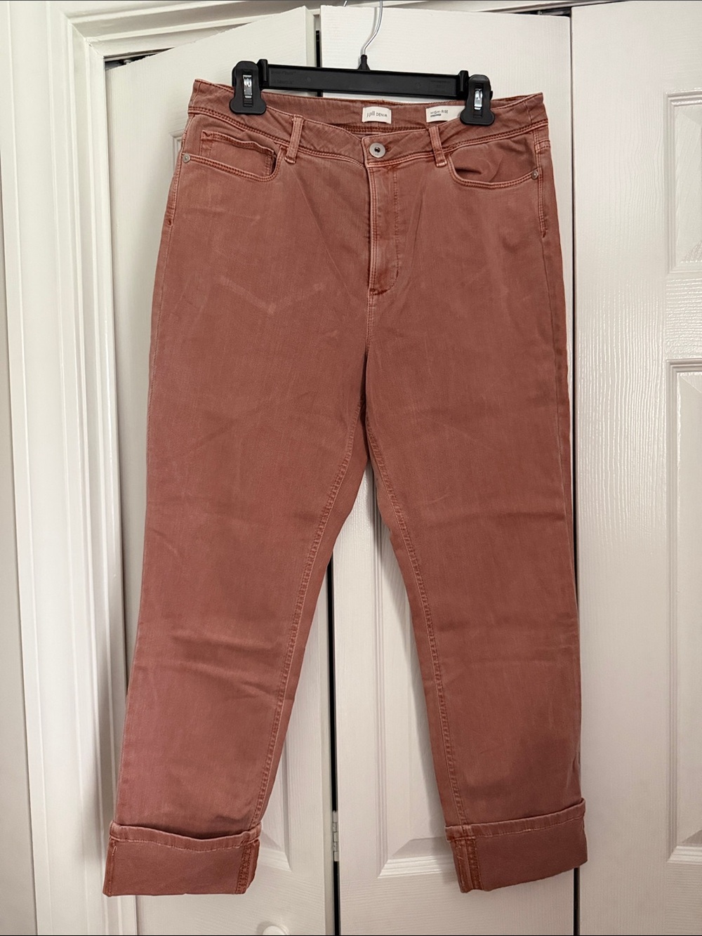JJill Denim cropped high rise  Jeans in Nude